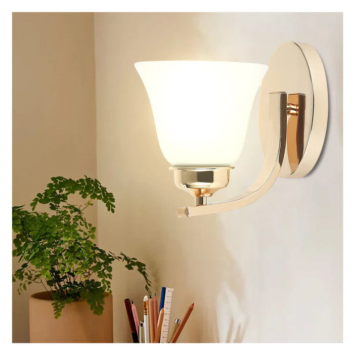 Premium Indoor Wall Light Matte Wall Sconce with Frosted Glass Shade