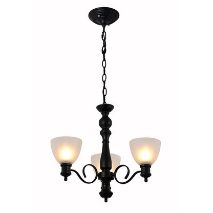 3-Light Chandelier with Frosted Glass Shades PL 1104-03
