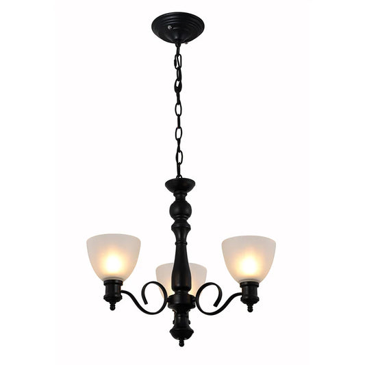 3-Light Chandelier with Frosted Glass Shades PL 1104-03