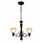 3-Light Chandelier with Frosted Glass Shades PL 1104-03