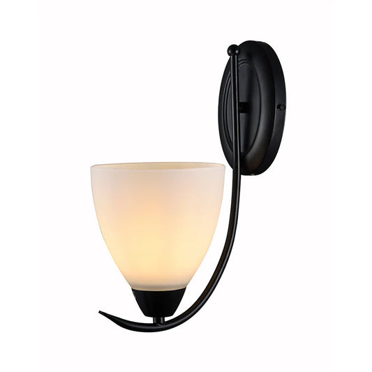 Curved Black Metal Frame With Elegant Wall Lamp PL 1104-01