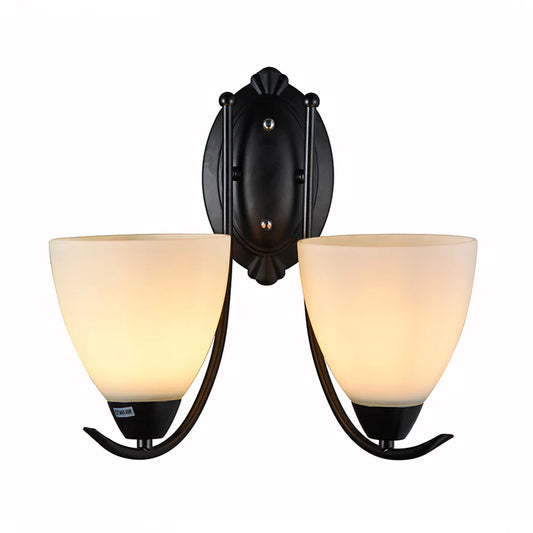 Elegant Wall Sconce with Frosted Glass Shade 2 Lamp PL 1104-02