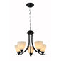 5-Light Chandelier Light With Frosted Glass Shades PL 1104-05