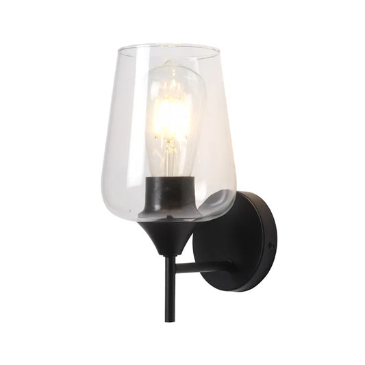 Straight Arm Black Wall Light (PL 1125-RD-01-)