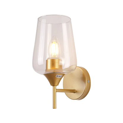 Straight Arm Black/Gold Wall Light (PL 1125-RD-01-)
