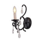 Vintage Crystal Accent Wall Light (PL 1138-01-BK)