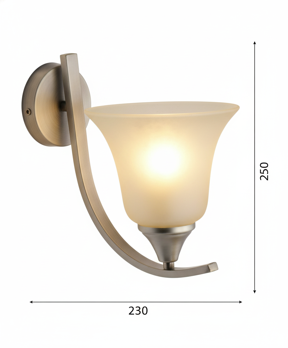 Tronic Wall Lamp - Silver & White (PL 1146-01-SI)