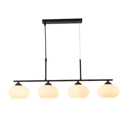 Black and White 4-Light Linear Pendant (PL 1151-04-BK)