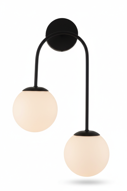 Tronic Modern Wall Lamp - Black & White (PL 1165-W1-BK)