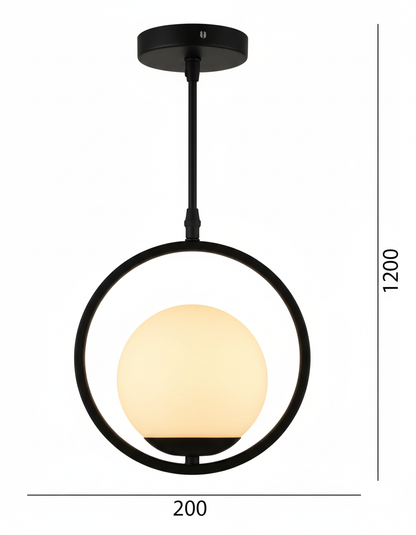 Tronic Pendant Lamp - Black & White (PL 1167-01-BK)