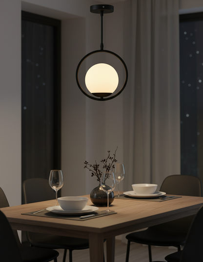 Tronic Pendant Lamp - Black & White (PL 1167-01-BK)