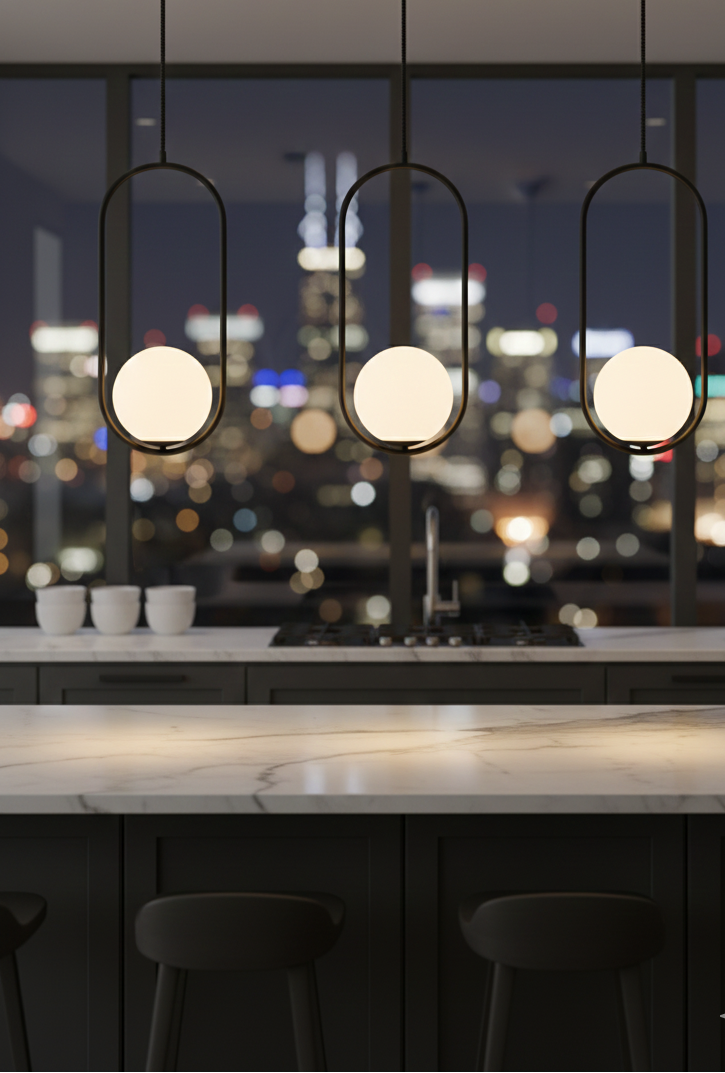 Tronic Modern Black Ceiling Light (PL 1169-01-BK)