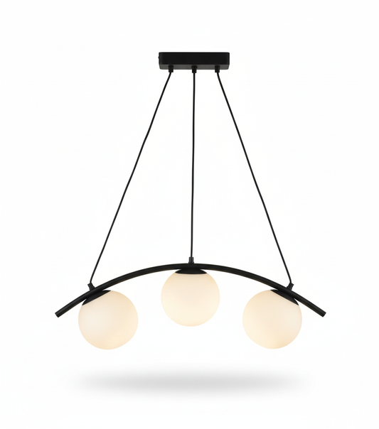 Tronic Pendant Lamp - 3 Light Black & White (PL 1172-03-BK)