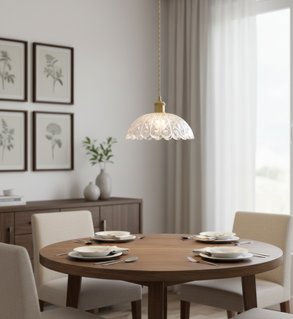 Vintage Clear Glass Pendant Lamp (PL 2024-07-GL-CL)