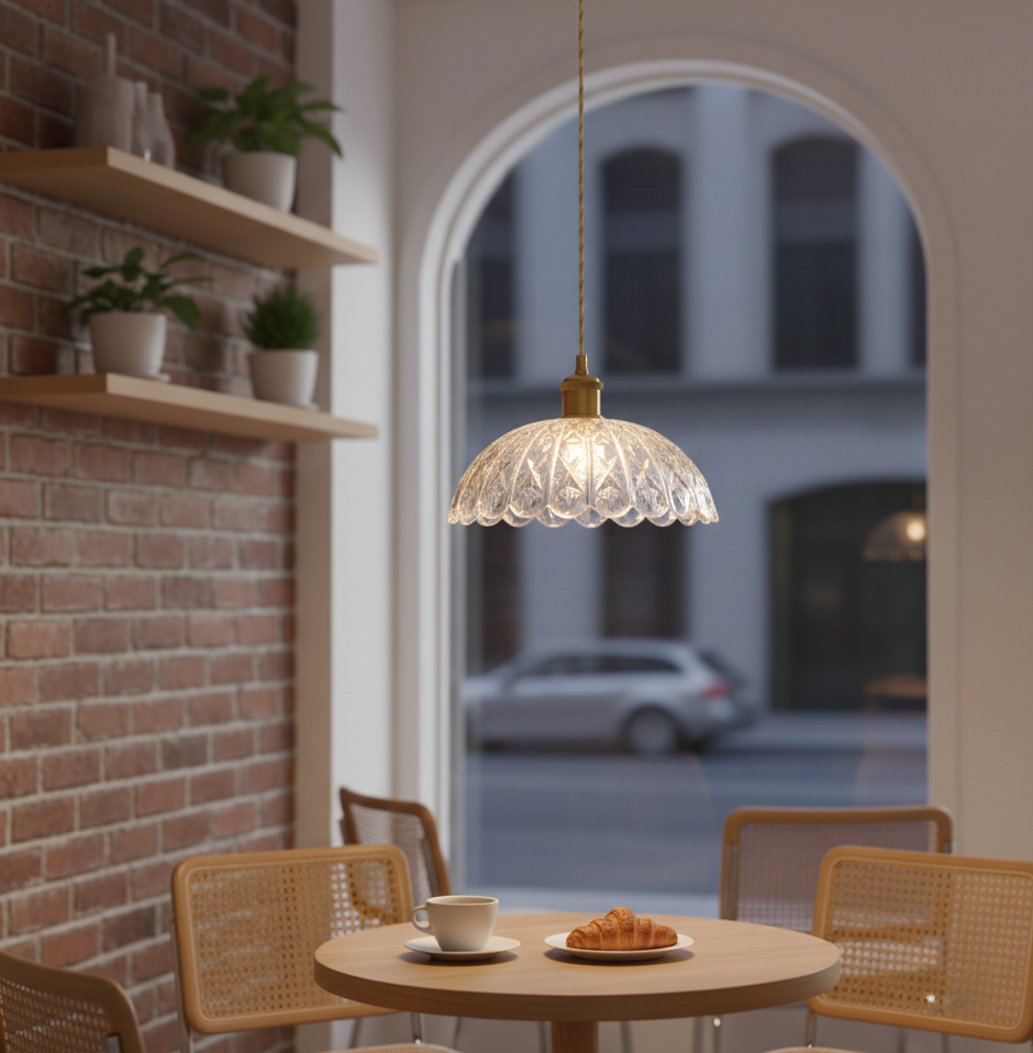 Vintage Clear Glass Pendant Lamp (PL 2024-07-GL-CL)