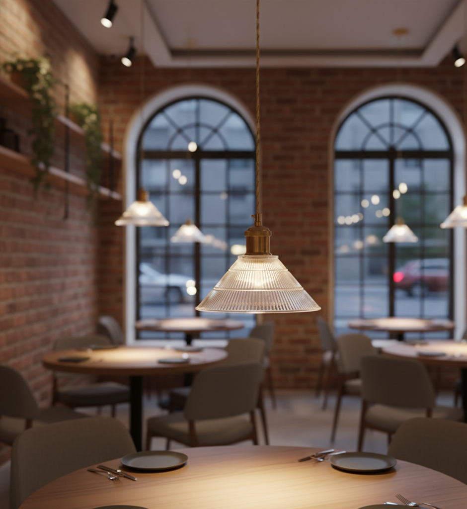 Vintage Brass Pendant Light 1*E27 (PL 2024-08-GL-CL)