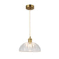 Vintage Ribbed Glass Pendant Light PL 2508-GL-CL