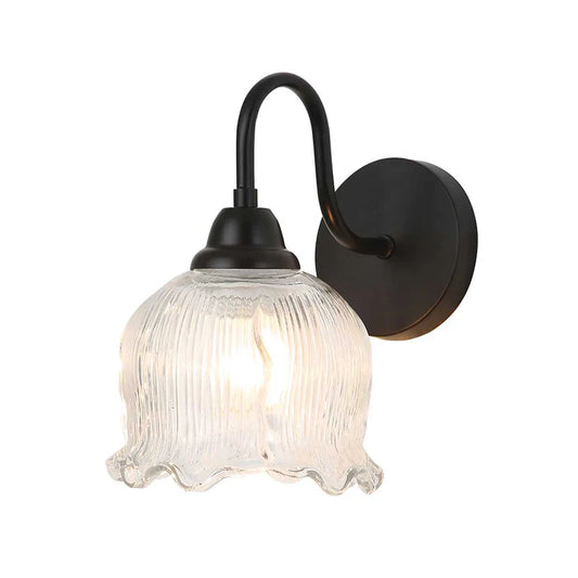 Clear Textured Glass Wall Light PL 2512-GL-CL