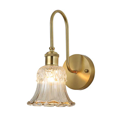 Vintage Crystal Glass Wall Light (PL 2516-GL-AB)