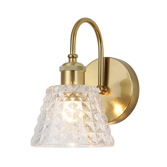 Diamond-Cut Clear Glass Wall Light PL 2517-GL-CL