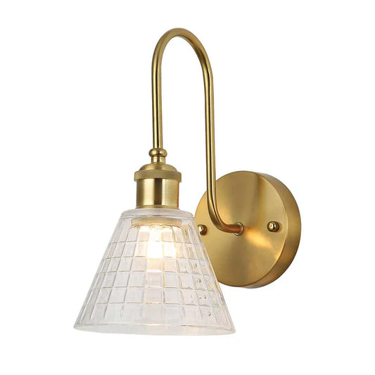 Clear Glass Cone Wall Light PL 2518-GL-CL
