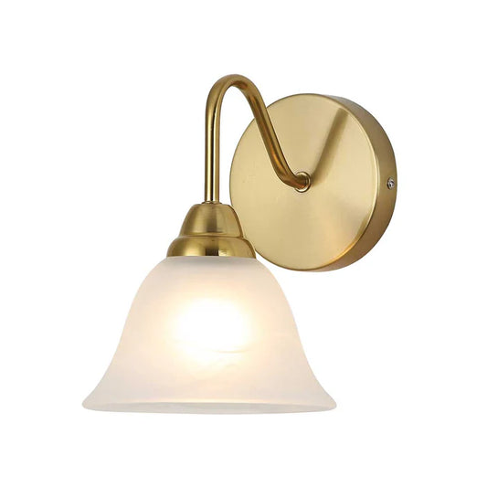Frosted Bell Glass Wall Light PL 2519-GL-CL