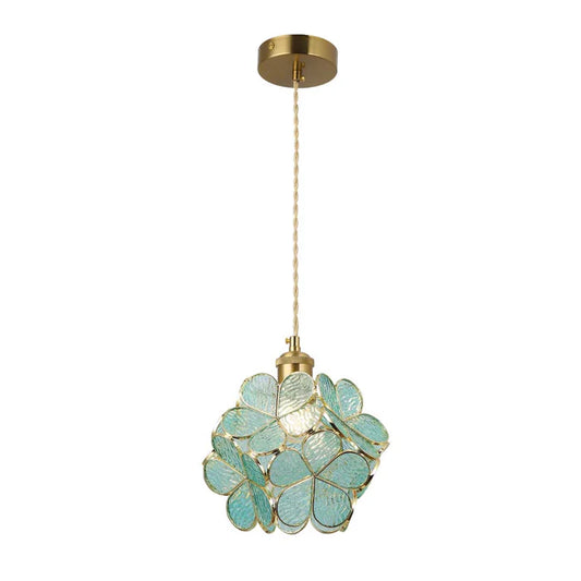 Decorative Floral Glass Pendant Light