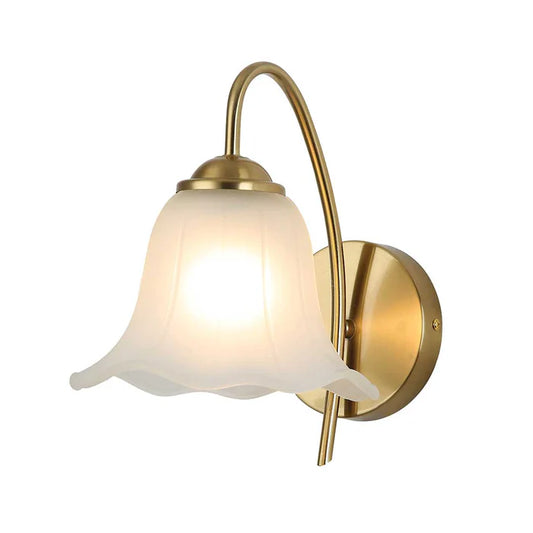 Classic Curved Bell Wall Light PL 2528-GL-WH