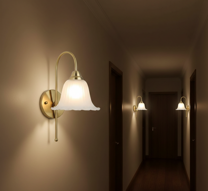Vintage Bell-Shaped Wall Light (PL 2530-GL-WH)