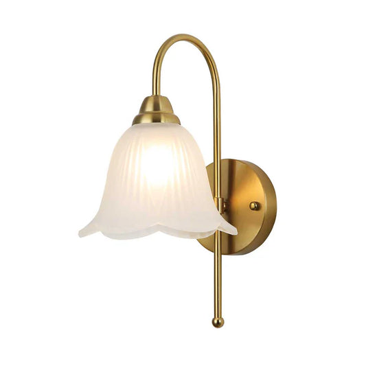Crystal Petal Glass Wall Light PL 2534-GL-CL
