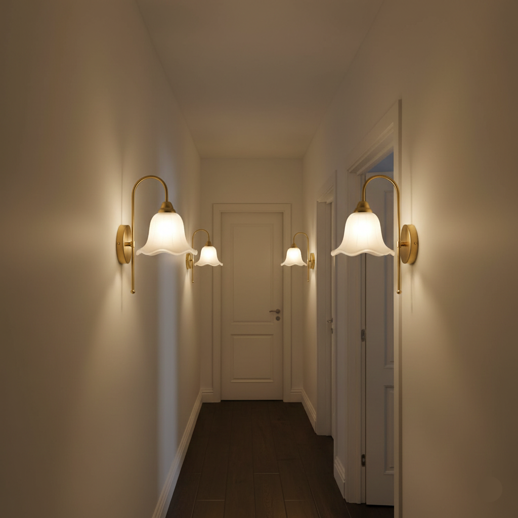 Classic Cone Frosted Glass Wall Light (PL 2535-GL-CL)