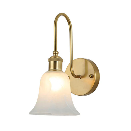 Grace Bell Frosted Glass Wall Lamp PL 2536-GL-CL