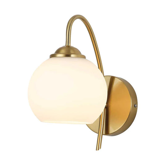 Elegant Globe Frosted Wall Light PL 2539-GL-WH