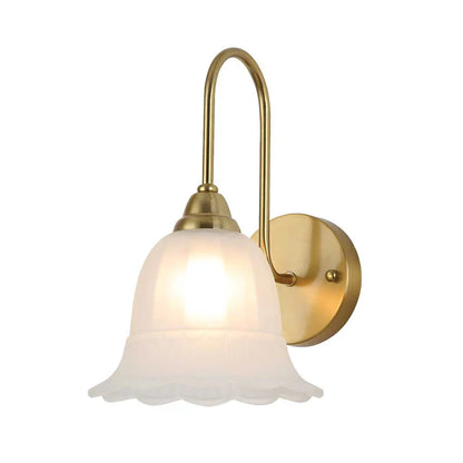 Victorian Fluted Frosted Glass Wall Light (PL 2541-GL-WH)