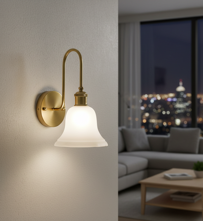 Decorative Hexagonal Frosted Glass Wall Light (PL 2544-GL-WH)