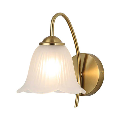 Vintage Tulip-Flare Frosted Wall Lamp (PL 2545-GL-WH)