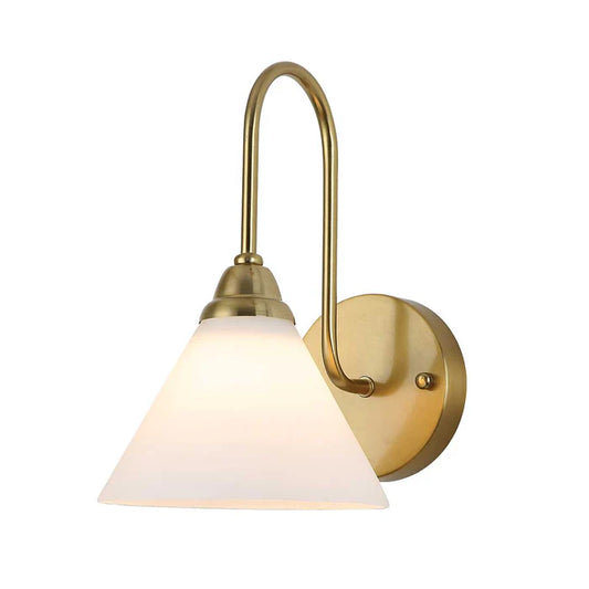 Cone-Shaped Frosted Glass Wall Lamp PL 2546-GL-WH
