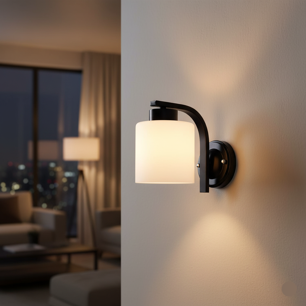 White Glass Wall Lamp (PL 6011-01)