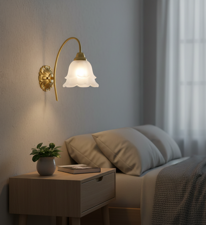 Vintage Gold Floral Wall Light (PL 6404-27-01)