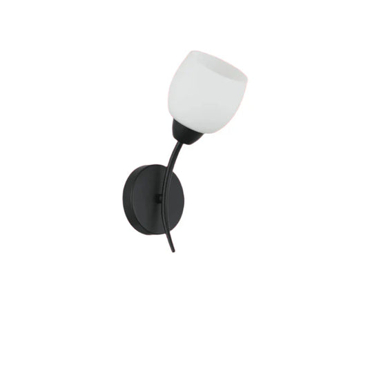 Modern Chrome Wall Lamp Sconce With Frosted Glass Shade