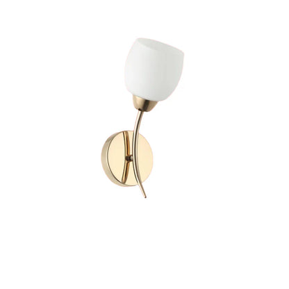 Modern Chrome Wall Lamp Sconce With Frosted Glass Shade