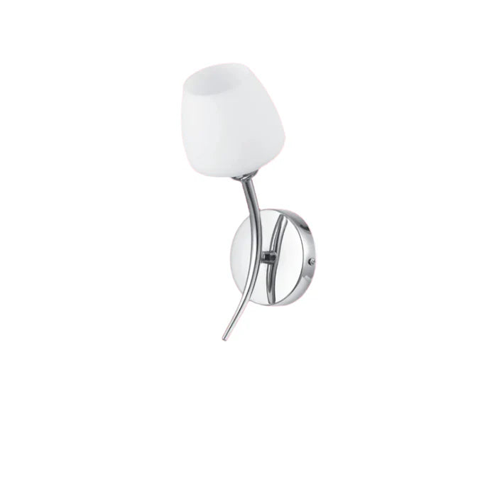 Modern Chrome Wall Lamp Sconce With Frosted Glass Shade