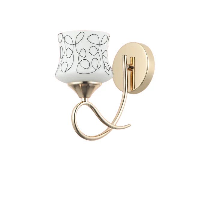 Artistic Patterned Wall Lamp Frosted Glass Shade PL 7021-27-01