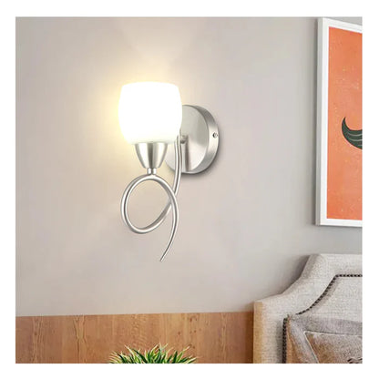 Modern Wall Light with Frosted Glass Shade