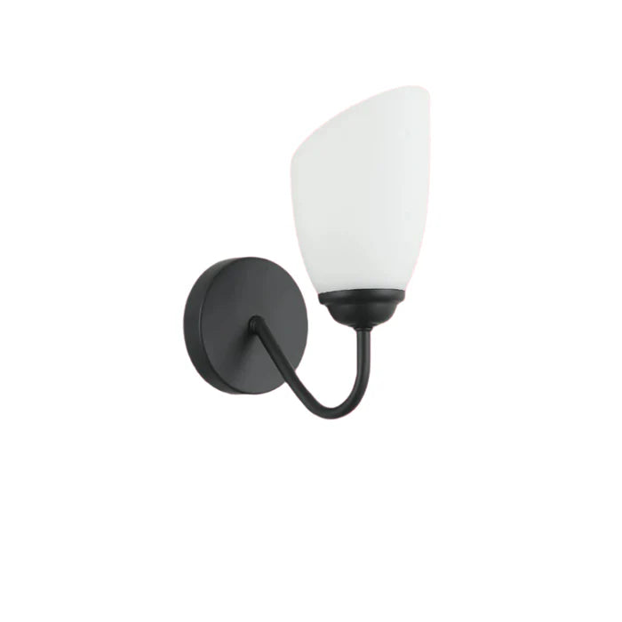 Modern Wall Light with Frosted Glass Tulip Shade