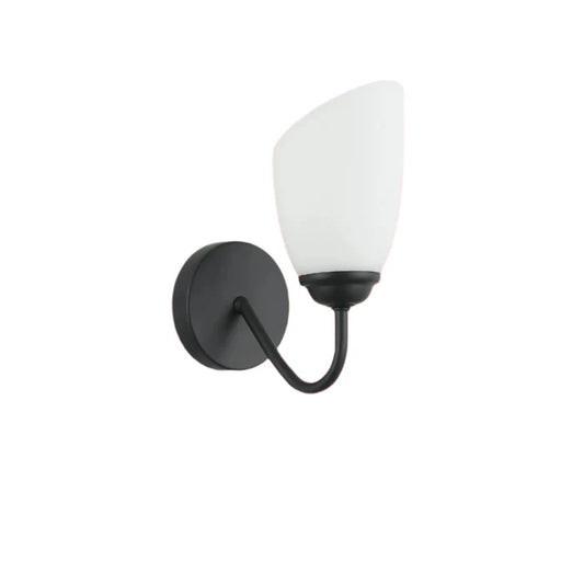 Modern Wall Light with Frosted Glass Tulip Shade