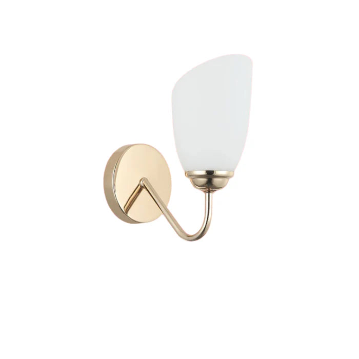 Modern Wall Light with Frosted Glass Tulip Shade