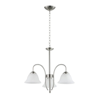Black/Silver and White 3-Arm Decorative Pendant Lamp (PL 7032-27-03-)