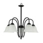 Pendant Lamp – 5-Light Black/Silver Decorative Hanging Fixture