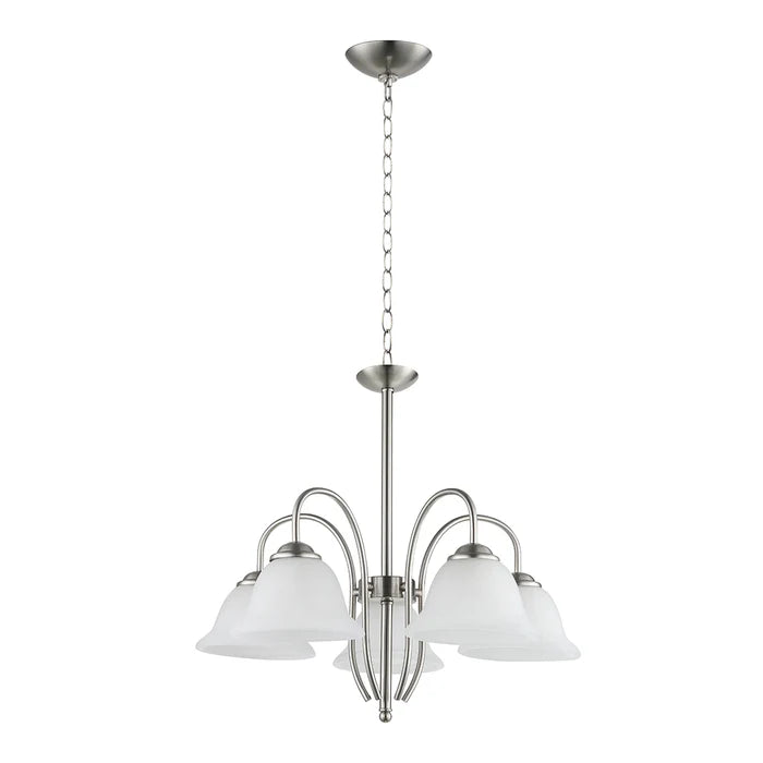 Pendant Lamp – 5-Light Black/Silver Decorative Hanging Fixture